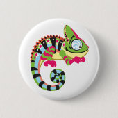 Cartoon Chameleon Button (Vorderseite)