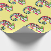Cartoon Chameleon Geschenkpapier (Ecke)
