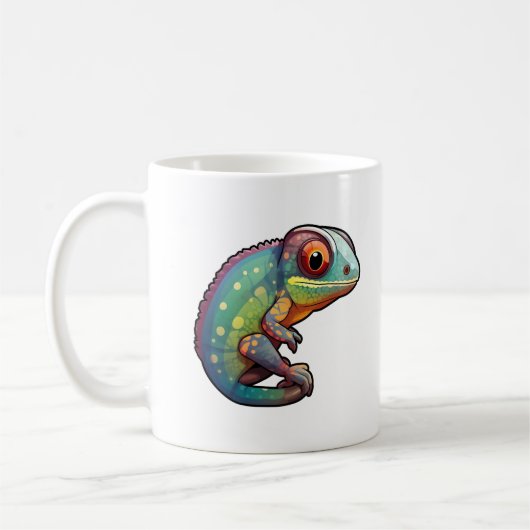 Cartoon Chameleon Kaffeetasse (Links)