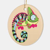 Cartoon Chameleon Keramikornament (Links)