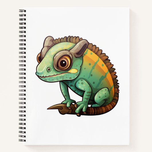 Cartoon Chameleon Notizblock (Vorderseite)
