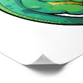 Cartoon Chameleon Poster (Ecke)