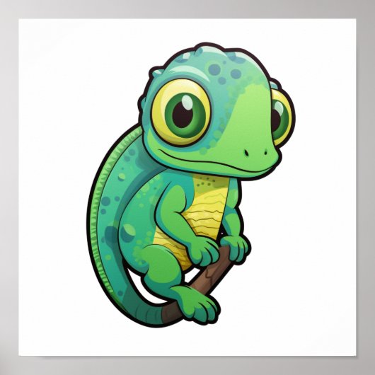 Cartoon Chameleon Poster (Vorne)