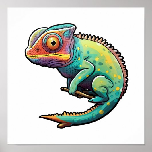 Cartoon Chameleon Poster (Vorne)