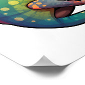 Cartoon Chameleon Poster (Ecke)