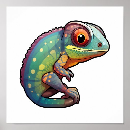 Cartoon Chameleon Poster (Vorne)