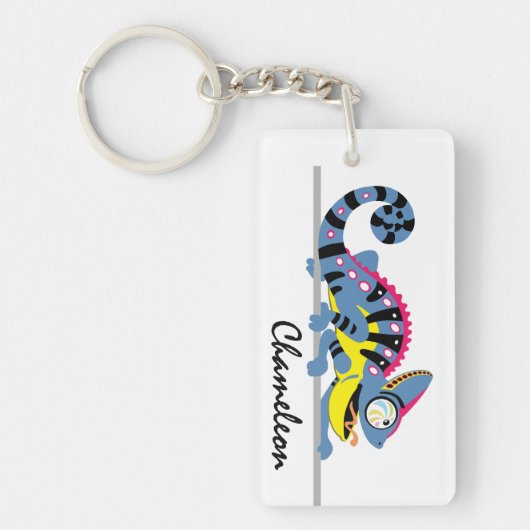 Cartoon Chameleon Schlüsselanhänger (Vorderseite)