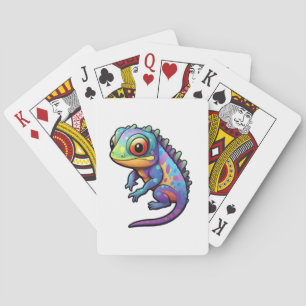 Cartoon Chameleon Spielkarten