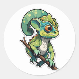 Cartoon Chameleon Sticker - Farbiges Reptil