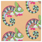 Cartoon Chameleon Stoff (Nahaufnahme)