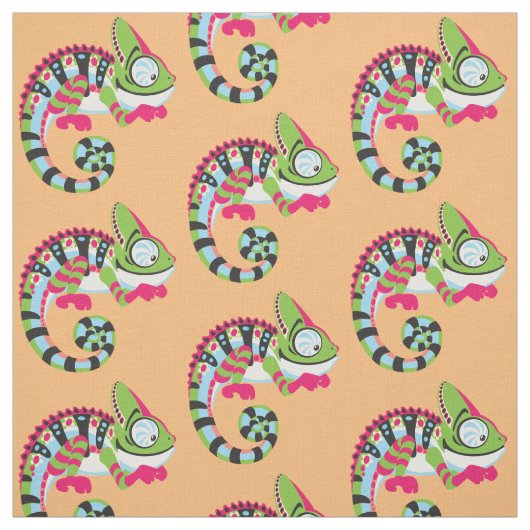 Cartoon Chameleon Stoff (Muster)