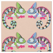 Cartoon Chameleon Stoff (Nahaufnahme)