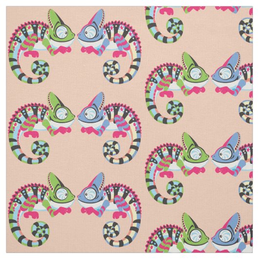 Cartoon Chameleon Stoff (Muster)