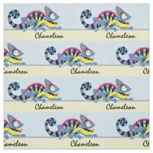 Cartoon Chameleon Stoff
