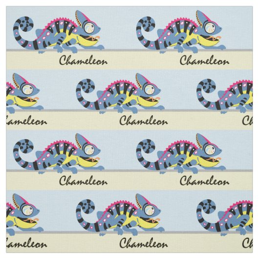 Cartoon Chameleon Stoff (Muster)