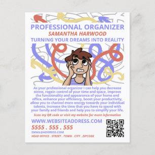 Cartoon Chaos Design, Beruflicher Organisator Flyer