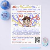 Cartoon Chaos Design, Beruflicher Organisator Flyer (Einzeln)