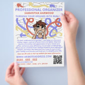 Cartoon Chaos Design, Beruflicher Organisator Flyer (Hand)