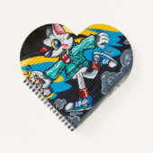 Cartoon Chaos Notebook Notizblock (Vorderseite)