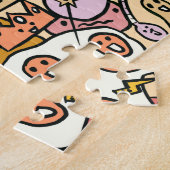 Cartoon Character Hand Drass Muster Kids Puzzle (Seite)