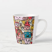 Cartoon Character Hand Drass Muster Milchtasse (Rechts)