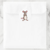 Cartoon Character Mouse Runder Aufkleber (Tasche)