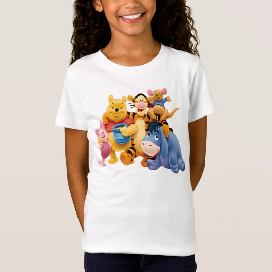Cartoon Character Winnie Pooh Bear Honey Anime T-Shirt (Vorderseite)