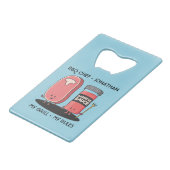 Cartoon Characters Steak & Sauce Custom GRILLEN Ko Geldbeutel Flaschenöffner (Vorderseite Schrägansicht)