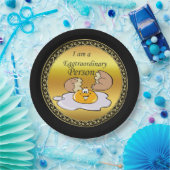 Cartoon-Charakter-Eier mit großem Lächeln Pappteller (Party)