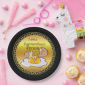 Cartoon-Charakter-Eier mit großem Lächeln Pappteller (Party)