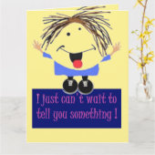 Cartoon-Charakter-Geburtstag Karte (Gelbe Blume)