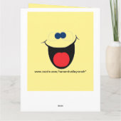 Cartoon-Charakter-Geburtstag Karte (Rückseite)