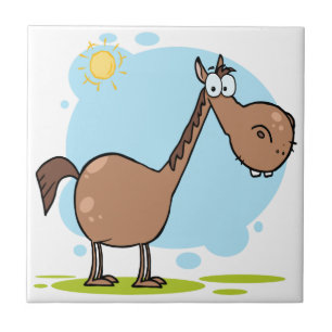 Cartoon-Charakter-Pferd Fliese