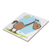 Cartoon-Charakter-Pferd Fliese (Seite)