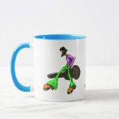 Cartoon-Charakter von Funky Hipster Guitar Tasse (Links)