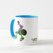 Cartoon-Charakter von Funky Hipster Guitar Tasse (Vorderseite Links)