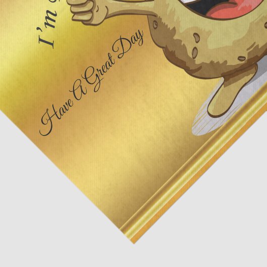 Cartoon-Charakterkartoffel mit grünem Haar Seidenpapier (Ausschnitt)