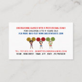 Cartoon Cheerleader Design, Chefcoach Visitenkarte (Rückseite)