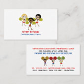 Cartoon Cheerleader Design, Chefcoach Visitenkarte (Vorne/Hinten)
