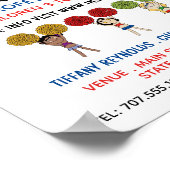 Cartoon Cheerleader Design, Chefklasse Poster (Ecke)