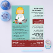Cartoon Chemist, Apotheke, Werbung für Apotheker Flyer (Einzeln)