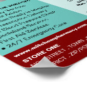 Cartoon Chemist, Apotheke, Werbung für Apotheker Poster (Ecke)