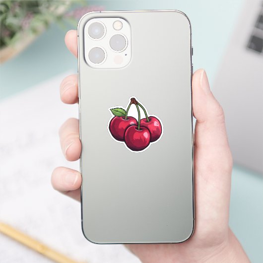 Cartoon cherry aufkleber (Telefon)