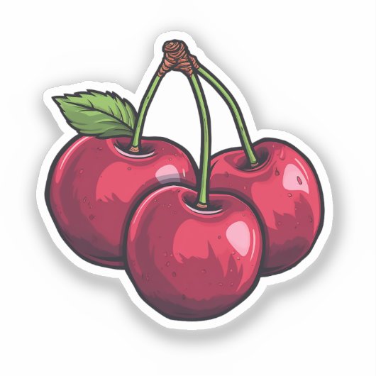 Cartoon cherry aufkleber (Vorderseite)