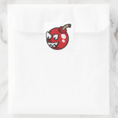 Cartoon Cherry Bomb Quadratischer Aufkleber (Tasche)
