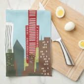 Cartoon Chicago Geschirrtuch (Viertel Falte)