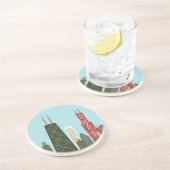 Cartoon Chicago Getränkeuntersetzer (Seite)