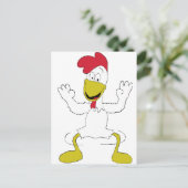 Cartoon Chicken Dance Postkarte (Stehend Vorderseite)