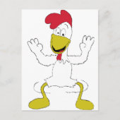 Cartoon Chicken Dance Postkarte (Vorderseite)