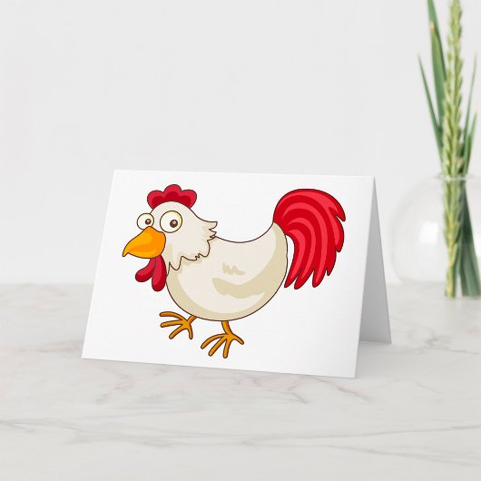 Cartoon Chicken Grußkarten Karte